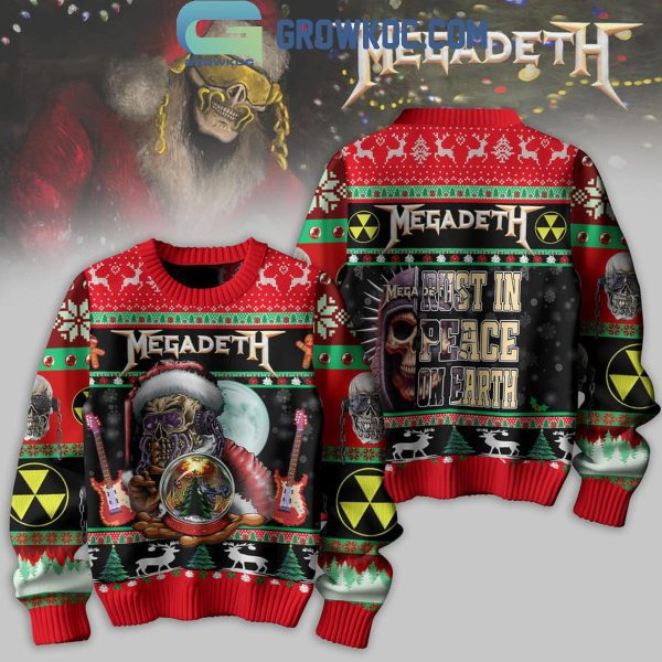 Megadeth Rust In Peace On Earth Christmas Ugly Sweater