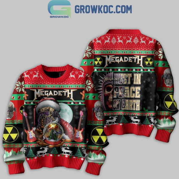 Megadeth Rust In Peace On Earth Christmas Ugly Sweater