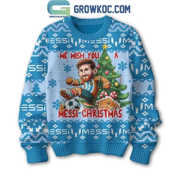 Messi We Wish You A Messi 2024 Christmas Ugly Sweater