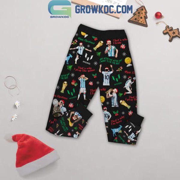 Messi Wish You A Messi Christmas Fleece Pajamas Set