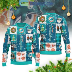 Miami Dolphins 2025 Season’s Greetings Christmas Celebration Ugly Sweater