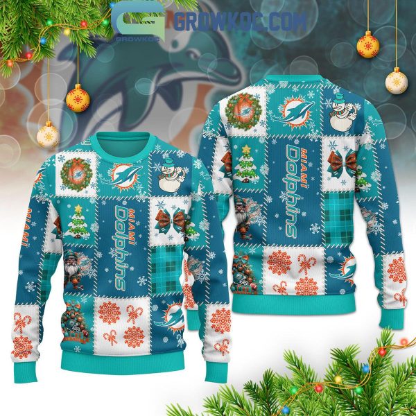 Miami Dolphins 2025 Season’s Greetings Christmas Celebration Ugly Sweater