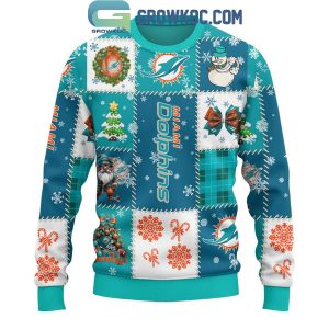 Miami Dolphins 2025 Season’s Greetings Christmas Celebration Ugly Sweater