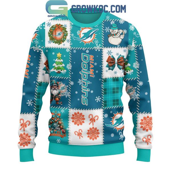 Miami Dolphins 2025 Season’s Greetings Christmas Celebration Ugly Sweater