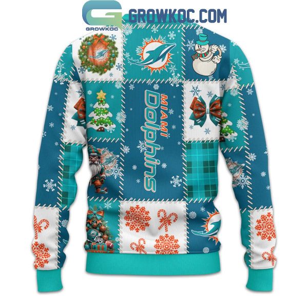 Miami Dolphins 2025 Season’s Greetings Christmas Celebration Ugly Sweater