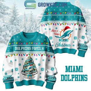 Miami Dolphins Family Have A Merry Christmas 2024 Ugly Sweater