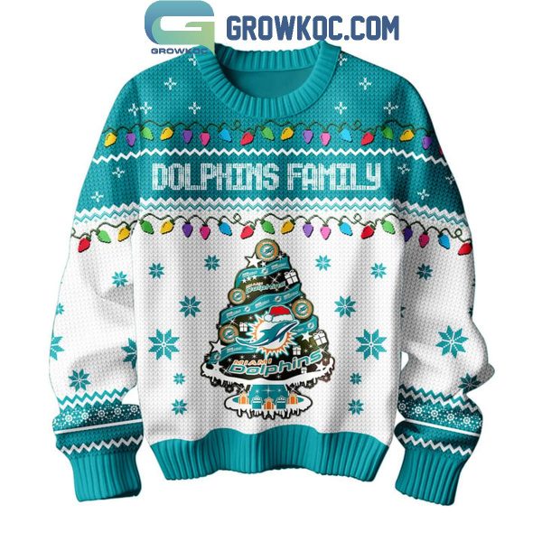 Miami Dolphins Family Have A Merry Christmas 2024 Ugly Sweater