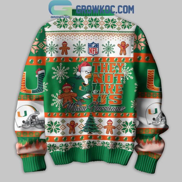 Miami Hurricanes 2024 They Not Like Us Hurricanes Christmas Ugly Sweater