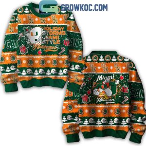 Miami Hurricanes Go Canes Holiday Storms Miami Style Christmas Ugly Sweater