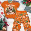 Miami Hurricanes Go Canes Merry Christmas Football Fleece Pajamas Set