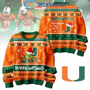 Miami Hurricanes Grinch Christmas Merry Hurricanesmas Ugly Sweater