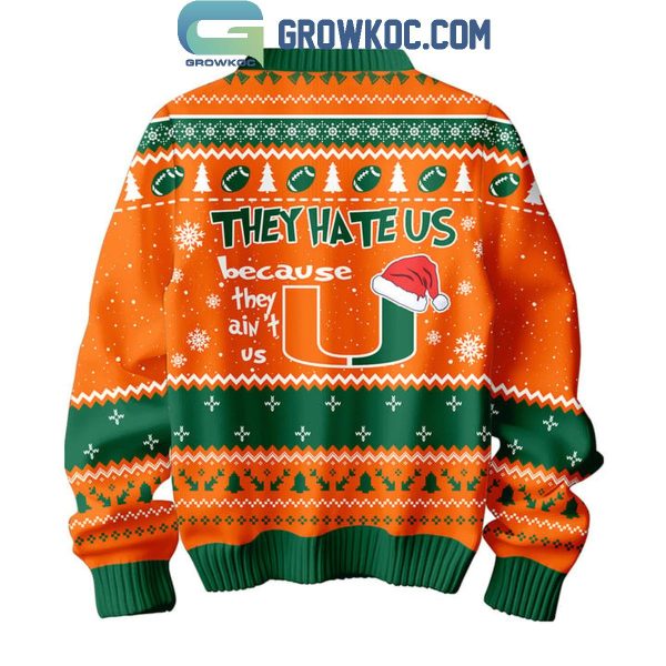 Miami Hurricanes Grinch Christmas Merry Hurricanesmas Ugly Sweater