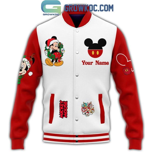 Mickey And Friends Just Waiting For Mickeymas Christmas Personalized Baseball Jacket