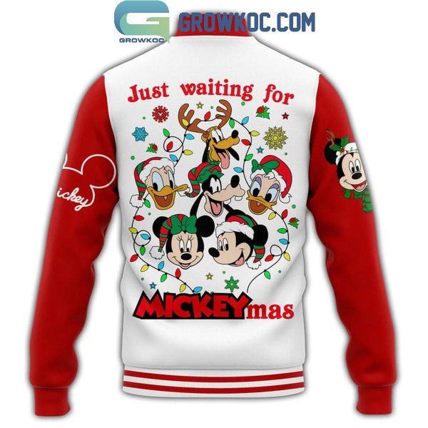 Mickey And Friends Just Waiting For Mickeymas Christmas Personalized Baseball Jacket