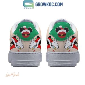 Mickey Mouse Celebrating Christmas Holidays 2024 Air Force 1 Shoes