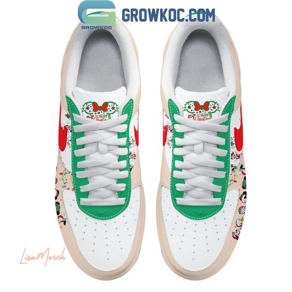 Mickey Mouse Celebrating Christmas Holidays 2024 Air Force 1 Shoes