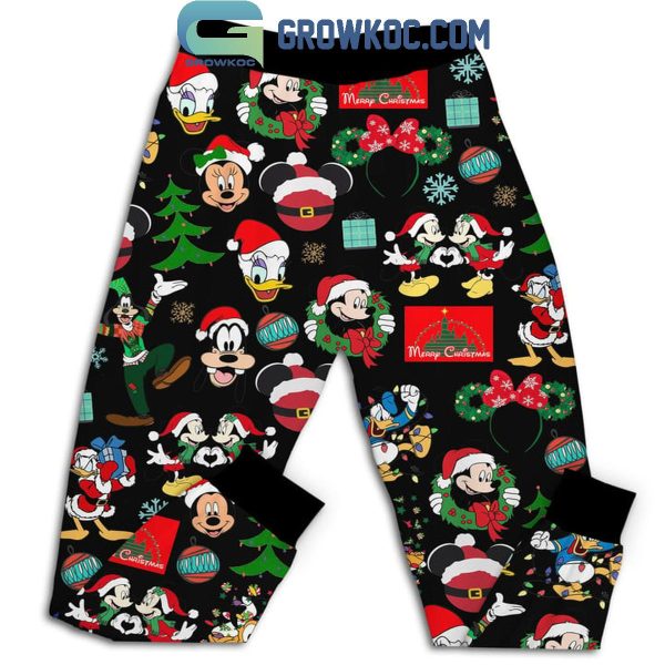 Mickey Very Merry Christmas Party Black Fleece Pajamas Set