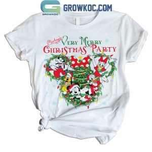 Mickey Very Merry Christmas Party White Fleece Pajamas Set