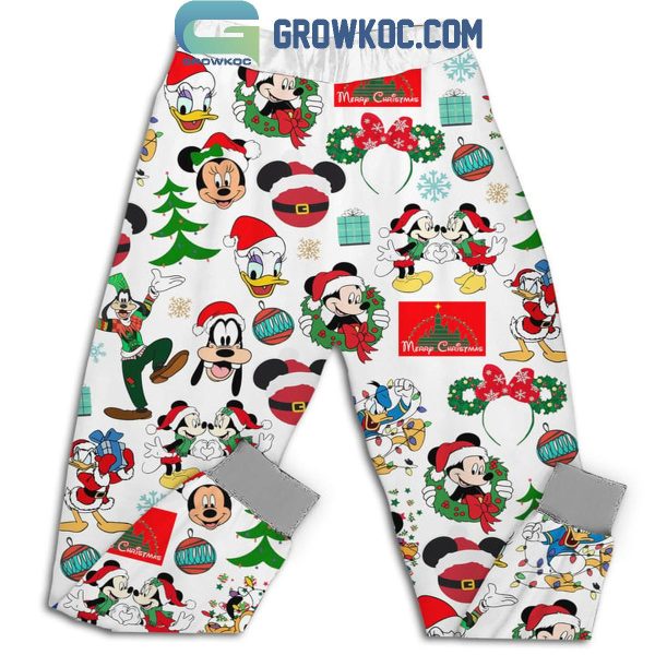 Mickey Very Merry Christmas Party White Fleece Pajamas Set