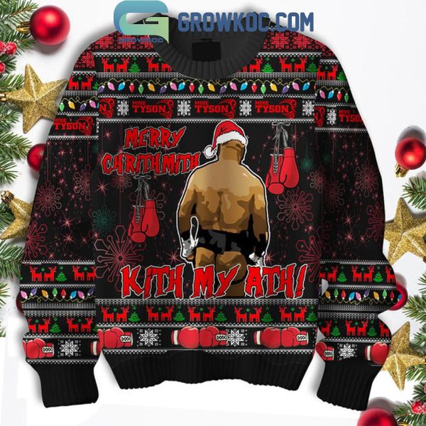 Mike Tyson 2024 Merry Christmas With My Ath Holidays Ugly Sweater