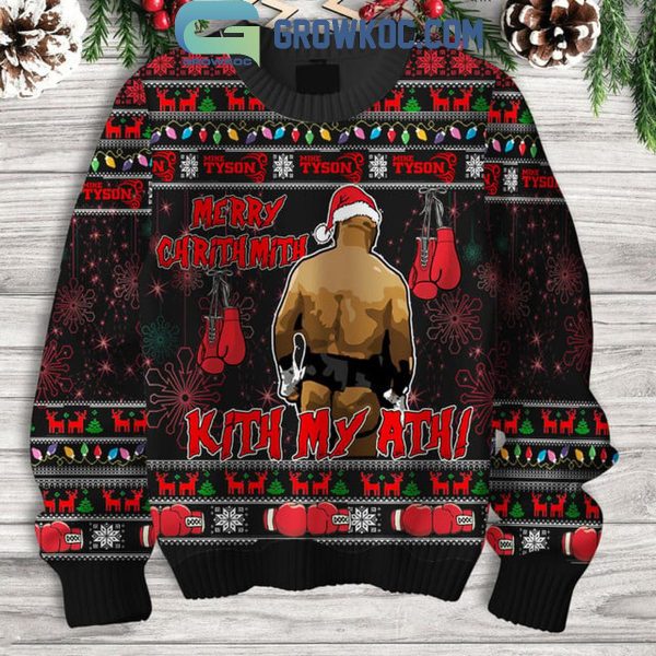 Mike Tyson 2024 Merry Christmas With My Ath Holidays Ugly Sweater