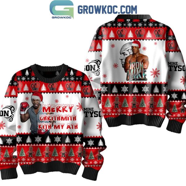 Mike Tyson Iron Mike Merry Chrithmith Kith My Ath Christmas Ugly Sweater