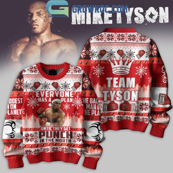 Mike Tyson Team Iron Tyson Brooklyn Christmas Ugly Sweater