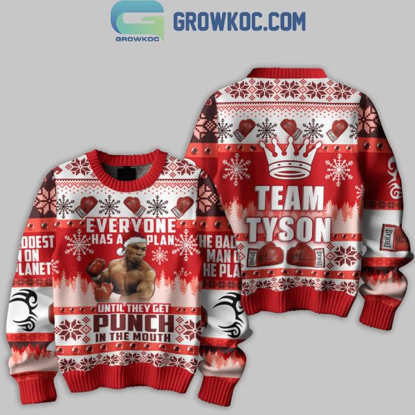 Mike Tyson Team Iron Tyson Brooklyn Christmas Ugly Sweater