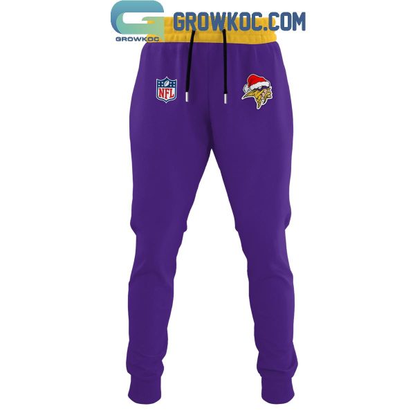 Minnesota Vikings 2024 Merry Christmas Skol Vikings Hoodie Long Pants