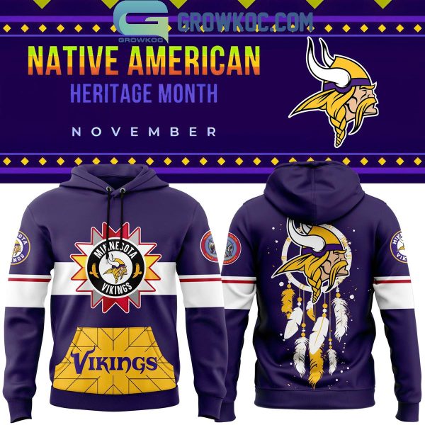 Minnesota Vikings 2024 Native American Heritage Month In November Hoodie T-Shirt