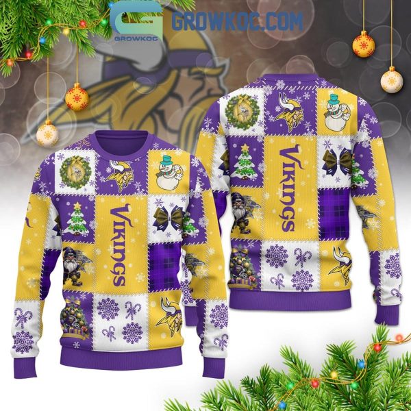 Minnesota Vikings 2025 Season’s Greetings Christmas Celebration Ugly Sweater