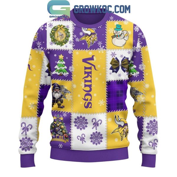 Minnesota Vikings 2025 Season’s Greetings Christmas Celebration Ugly Sweater