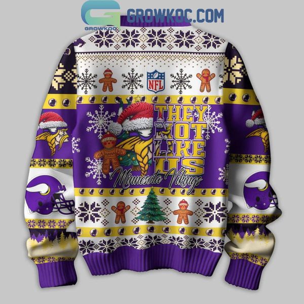 Minnesota Vikings They Not Like Us Christmas Happy Holidays Ugly Sweater