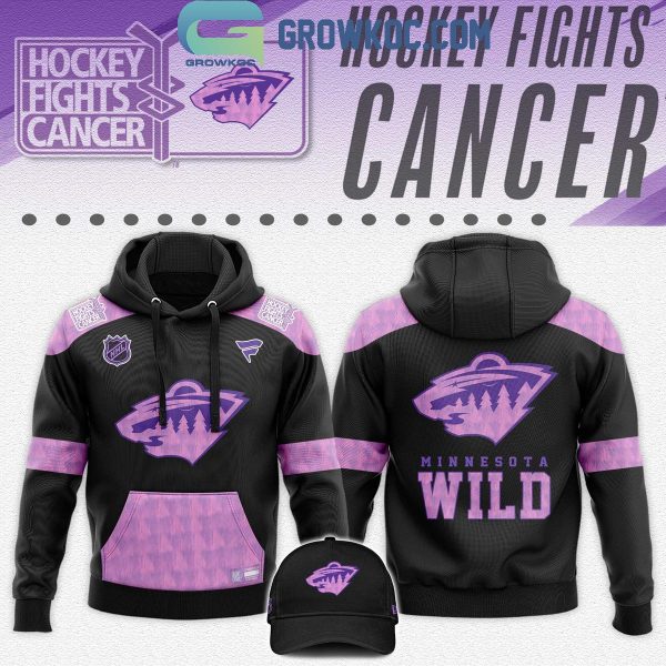 Minnesota Wild 2024 Hockey Fights Cancer Hoodie T-Shirt