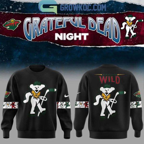 Minnesota Wild Celebrating The Memories Of Grateful Dead Night Hoodie T-Shirt