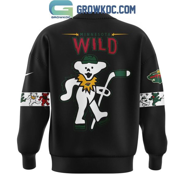 Minnesota Wild Celebrating The Memories Of Grateful Dead Night Hoodie T-Shirt