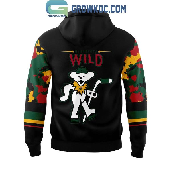 Minnesota Wild Hockey Team The Memories Of Grateful Dead Night Hoodie T-Shirt