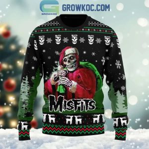 Misfits Santa Skull Merry Christmas Ugly Sweater