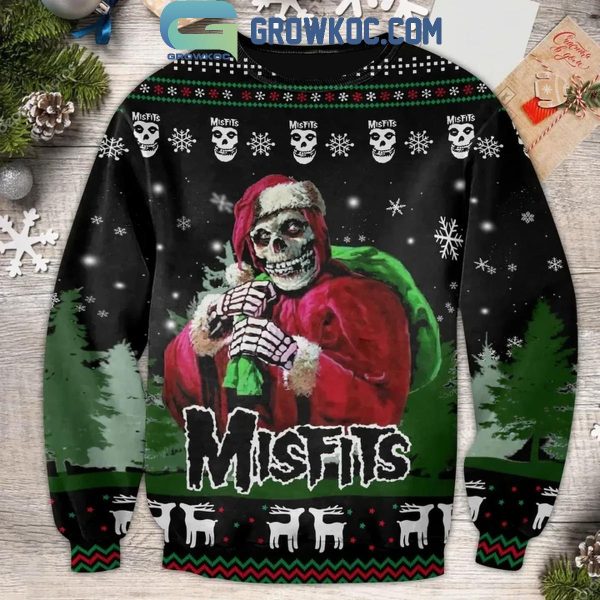 Misfits Santa Skull Merry Christmas Ugly Sweater