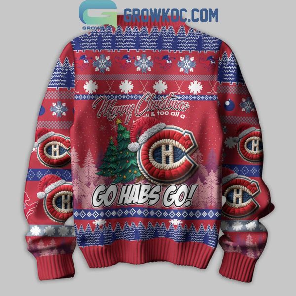 Montreal Canadiens They Not Like Us Go Habs Go Merry Christmas Ugly Sweater