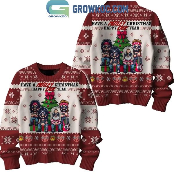 Motley Crue Have A Motley Christmas Happy Crue Year 2025 Ugly Sweater