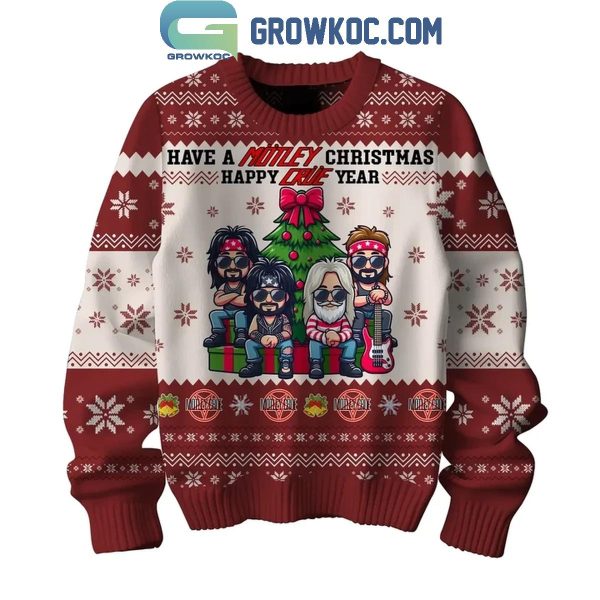 Motley Crue Have A Motley Christmas Happy Crue Year 2025 Ugly Sweater