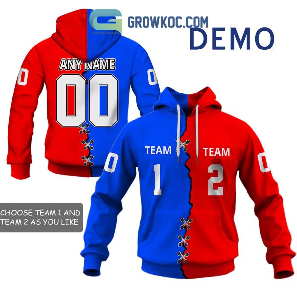 NFL Mix 2 Team Choose Your Style Personalized Home Jersey Hoodie T-Shirt