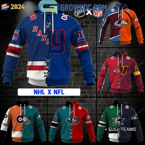 NHL Mix NFL Team Choose Your Style Personalized Hoodie T-Shirt