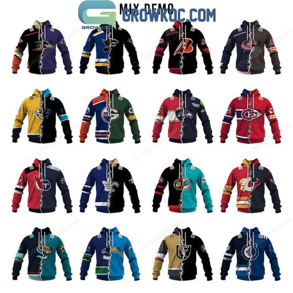 NHL Mix NFL Team Choose Your Style Personalized Hoodie T-Shirt