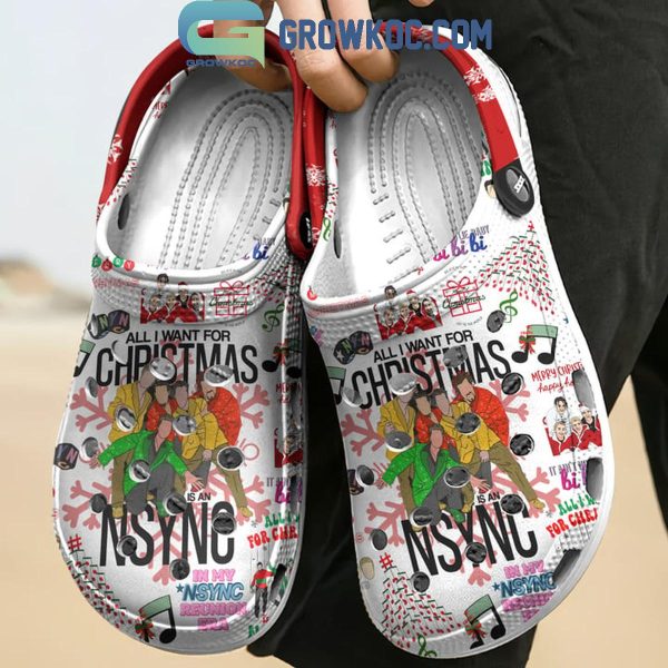 NSYNC All I Want For Christmas Is Bye Bye Bye Personalized Crocs Clogs