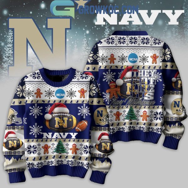 Navy Midshipmen Christmas They Not Like Us Midshipmen Ugly Sweater