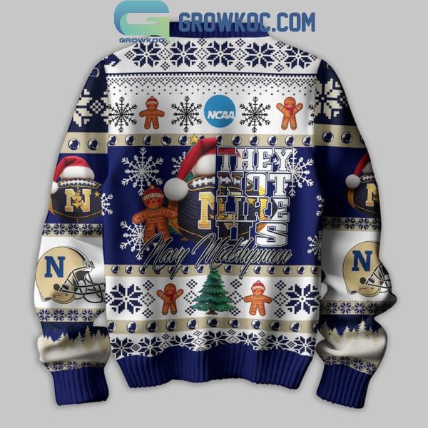 Navy Midshipmen Christmas They Not Like Us Midshipmen Ugly Sweater