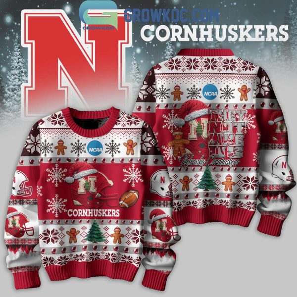 Nebraska Cornhuskers Football They Not Like Us Christmas Ugly Sweater