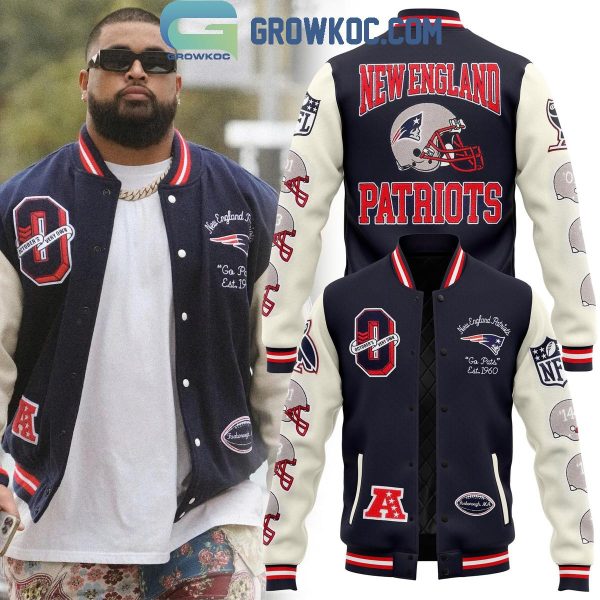 New England Patriots Go Pats Est 1960 Fan Baseball Jacket